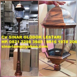 Lampu Taman Delman + Tiang Lampu Taman